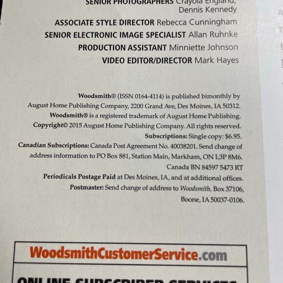 Woodsmith Magazine u Vol 37 Issue 220 Aug Sep 2015 Sanding Solutions - Picture 4 of 8